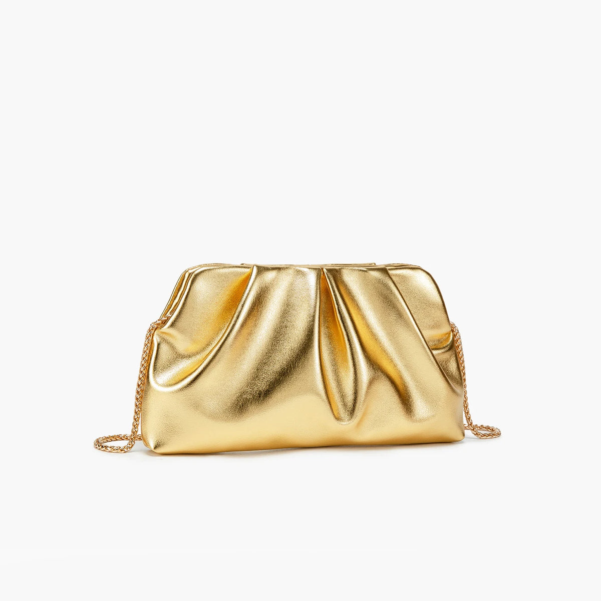 Elegant Chain Shoulder Bag with Crystal Accents