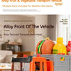 Orange and gray diecast model of an Alloy Fruit & Vegetable Transport Vehicle truck