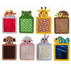 Eight felt boards featuring various animal faces and textures for sensory play
