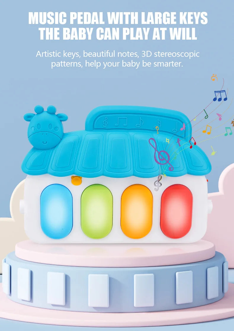 Musical Activity Gym with Kick-and-Play Piano for Babies