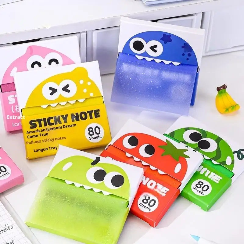 Pearlescent Self-Adhesive Memo Pads with Pull-Out Design