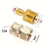 Brass pressure washer adapter kit with M22 thread and quick connect fitting