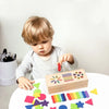 Wooden Geometric Shape & Color Sorting Box for Toddlers