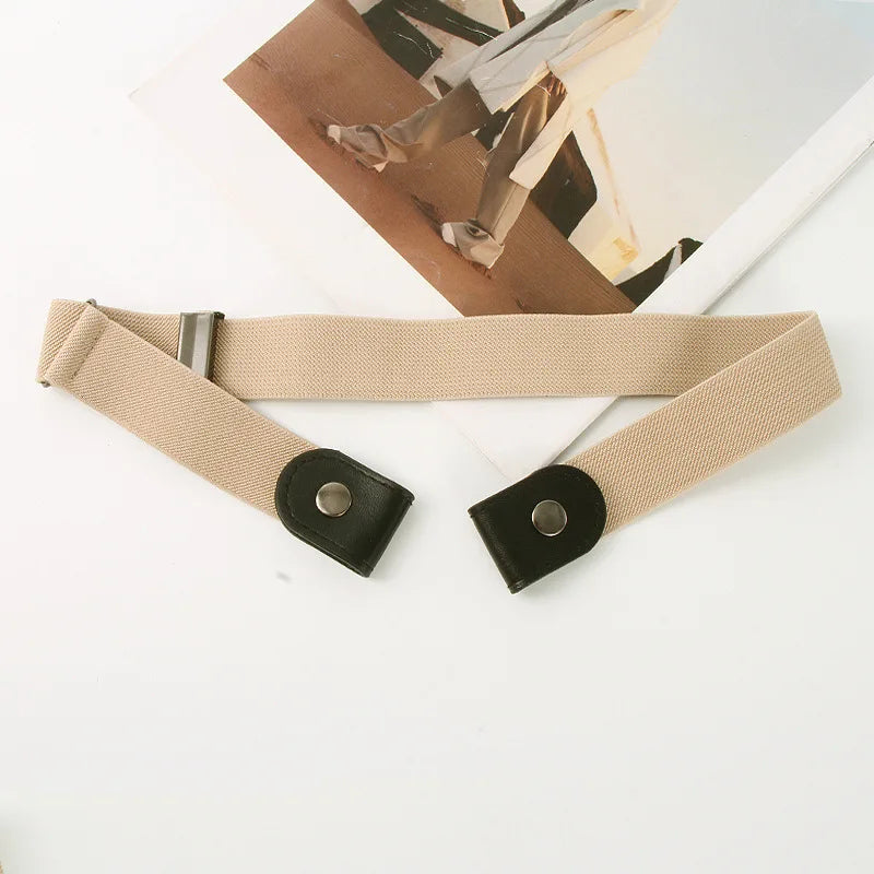 Invisible Elastic Belt for Women – Adjustable No-Buckle Waistband