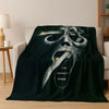 Ghost Face Horror Character Flannel Throw Blanket