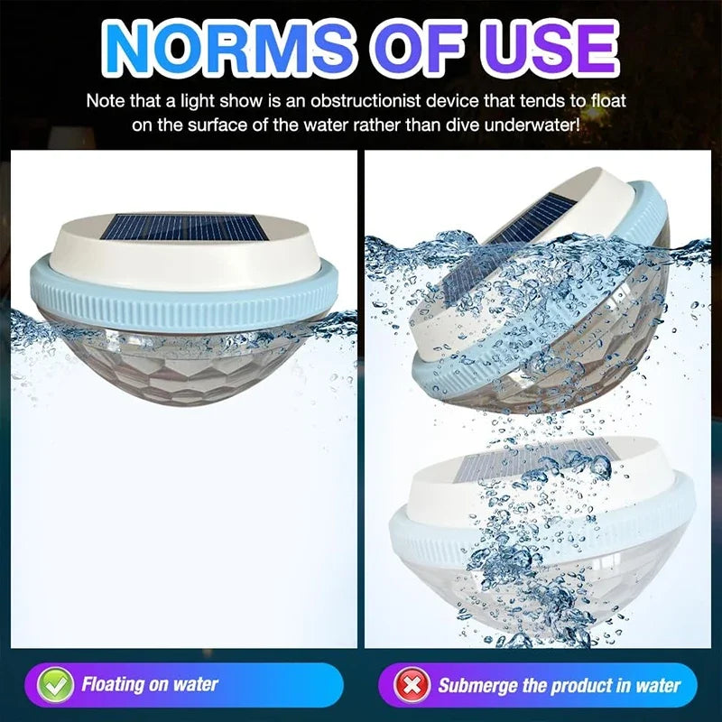 Solar Floating RGB Pool Lights for Underwater Decoration