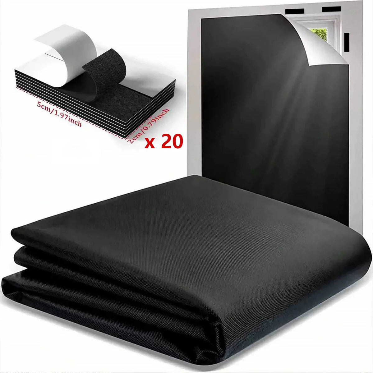 No-Drill Self-Adhesive Blackout Curtain