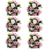 Set of 6 Silk Rose Flower Balls for Wedding & Event Decor