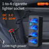 Cargador de coche USB-C retráctil de 120W