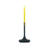 A yellow and black dual-use window screen and glass cleaning brush.