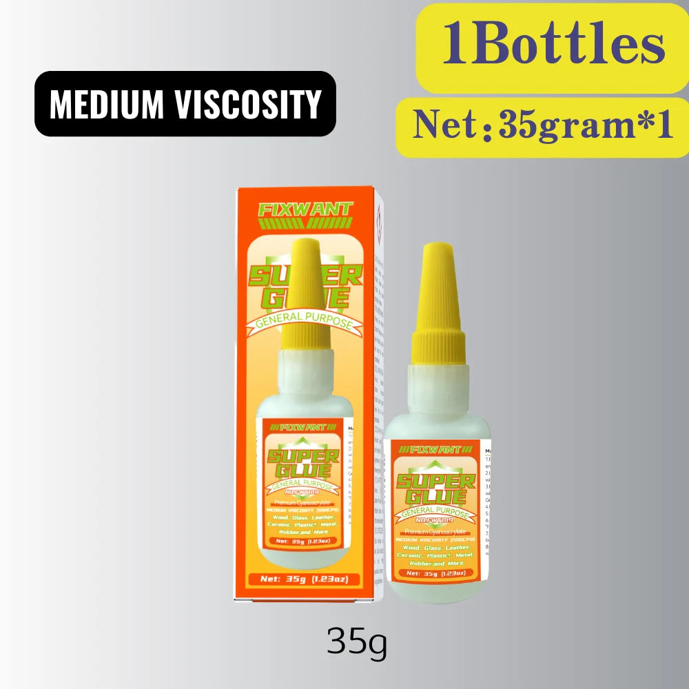 High-Strength Cyanoacrylate Super Glue for Multi-Surface Repairs