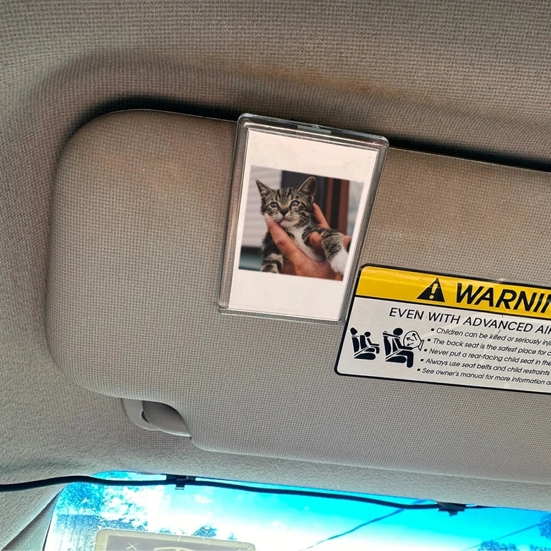 Vertical Car Visor Photo Frame Clip