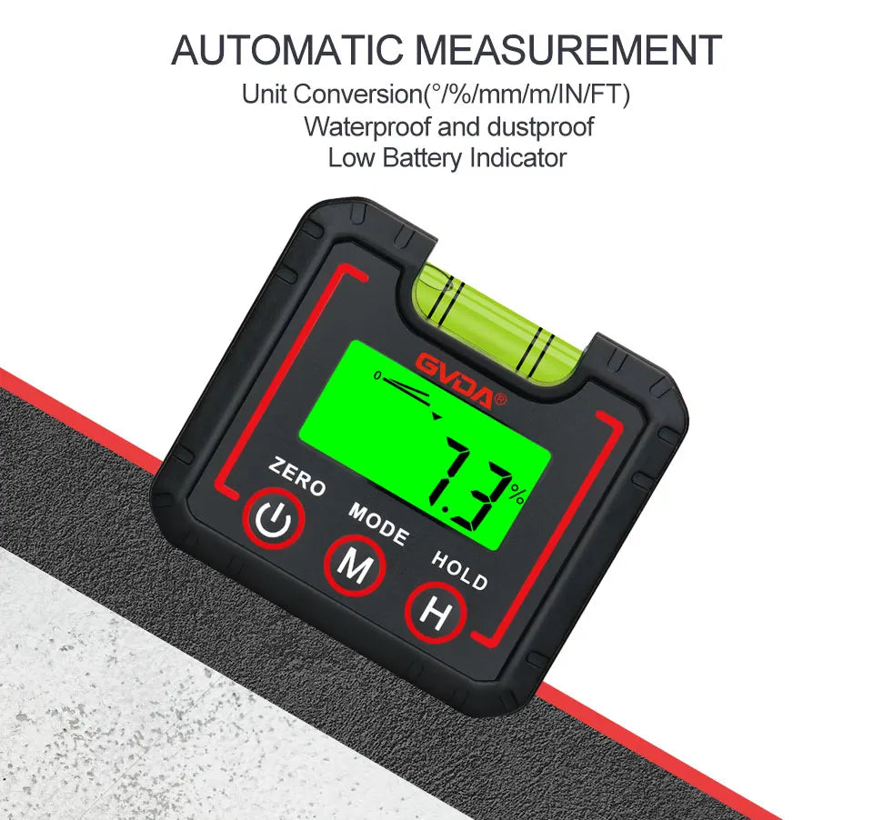 Digital Angle Gauge and Inclinometer with Magnetic Base