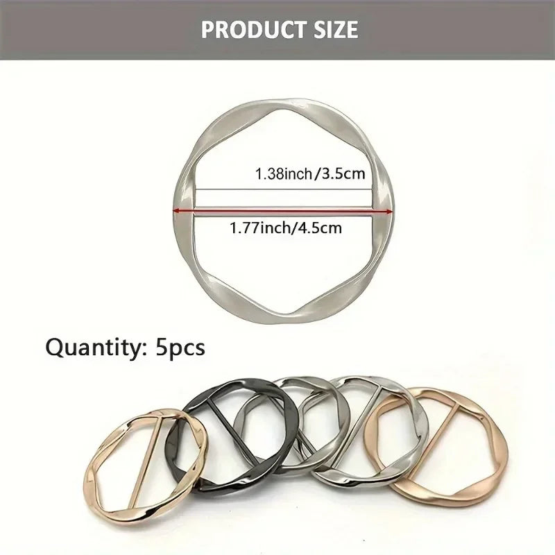 Metal Circle Scarf Ring and Clothing Clip