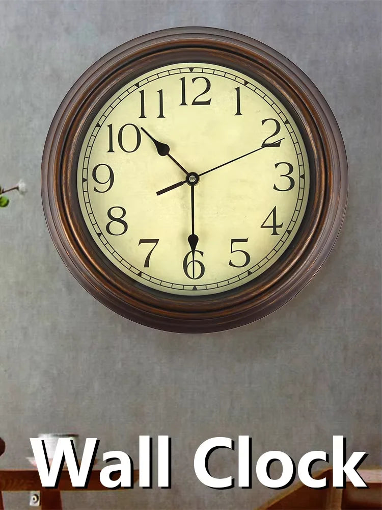 Retro amerikanische Wanduhr - Klassischer stiller Mechanismus