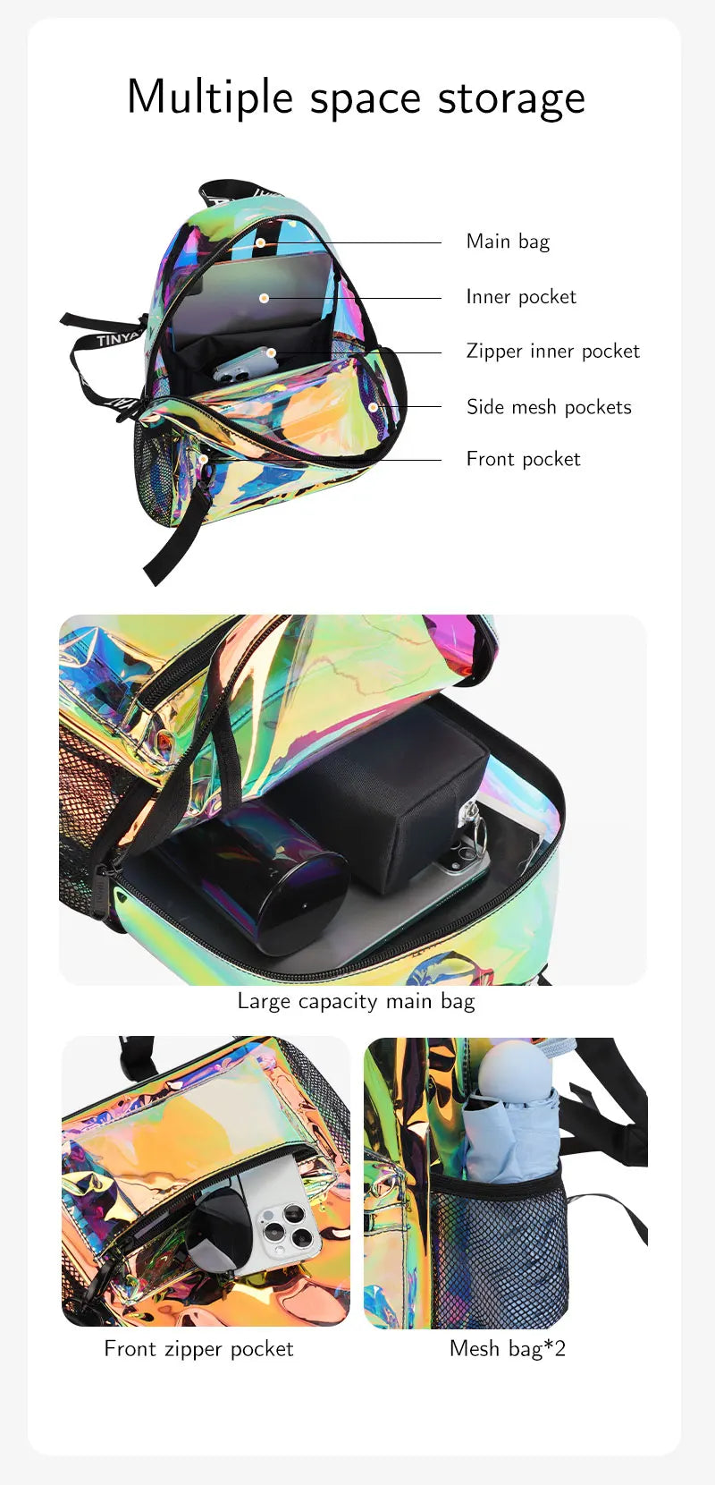 Clear PVC Backpack for Women – Water-Resistant & Festival Ready