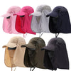A collection of breathable wide brim sun hats in various colors including pink, red, gray, and black.