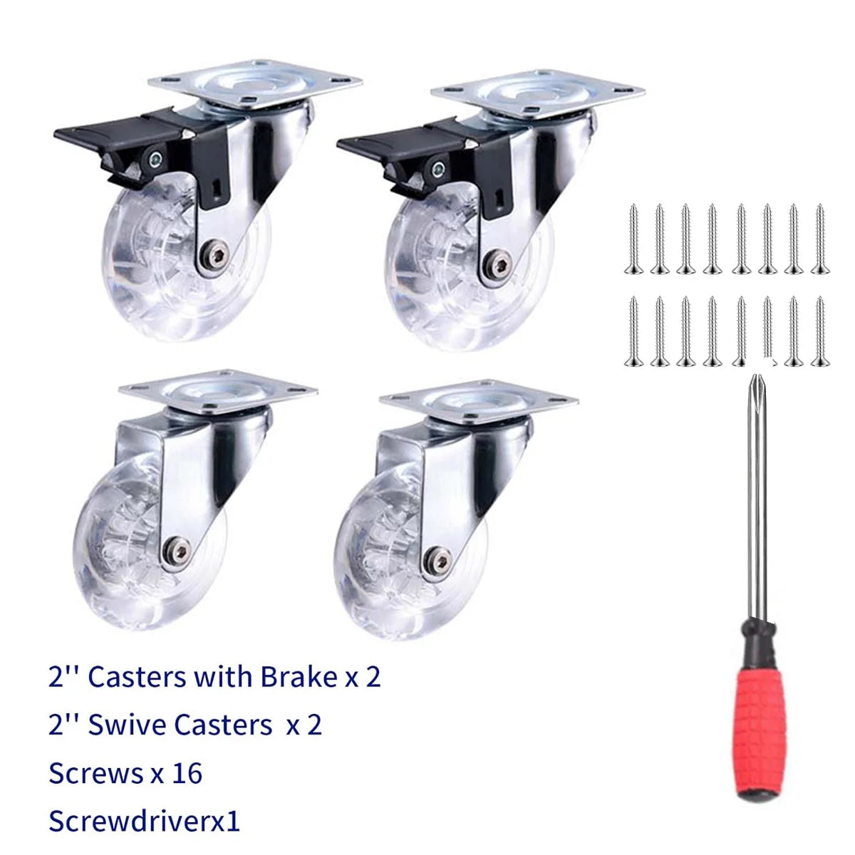 Ruedas Giratorias Resistentes (Set de 4)