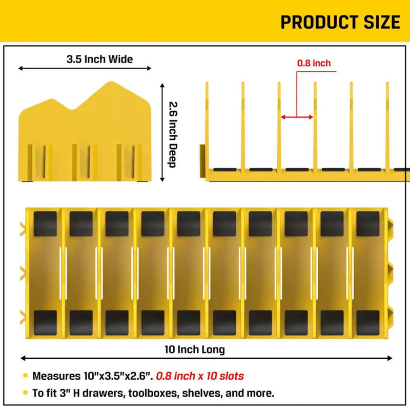 10-Slot Modular Plier & Tool Organizer