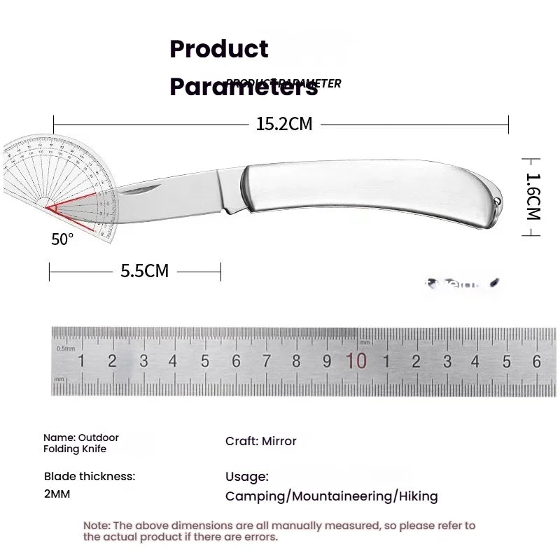 Compact Stainless Steel Folding Utility Knife