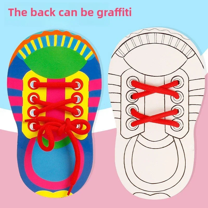 Shoelace Tying Practice Board for Kids – Learn to Tie Laces