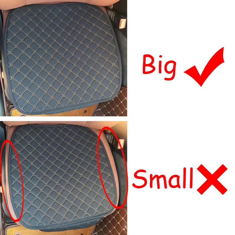 Breathable Linen Front Car Seat Cover