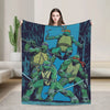 TMNT Graphic Flannel Throw Blanket