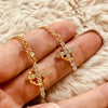 Rotating Cross Pendant Necklace with Rhinestone Detail