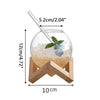 Verre à Cocktail Sphérique en Verre avec Base en Bois