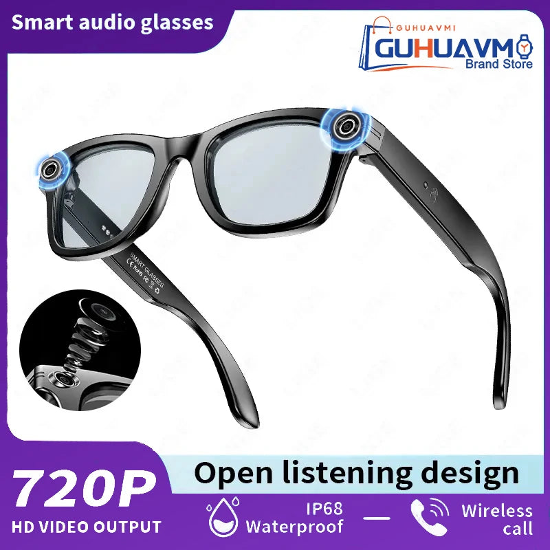 AI Smart Glasses with Camera & Bluetooth