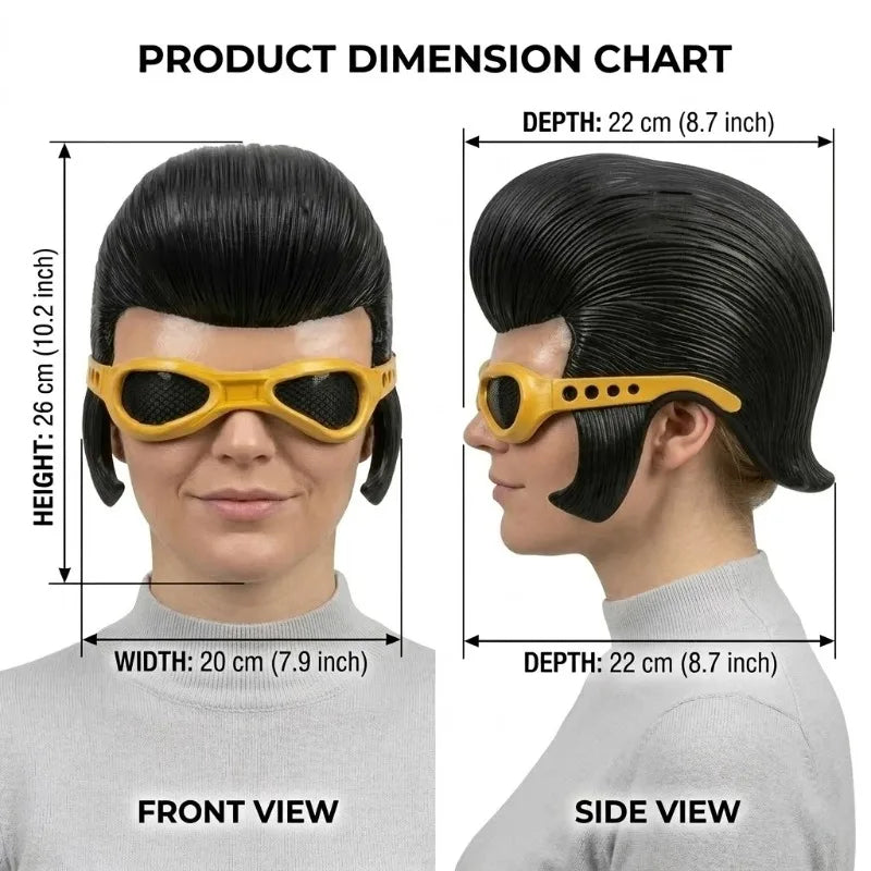 Elvis-Inspired Latex Half Face Mask