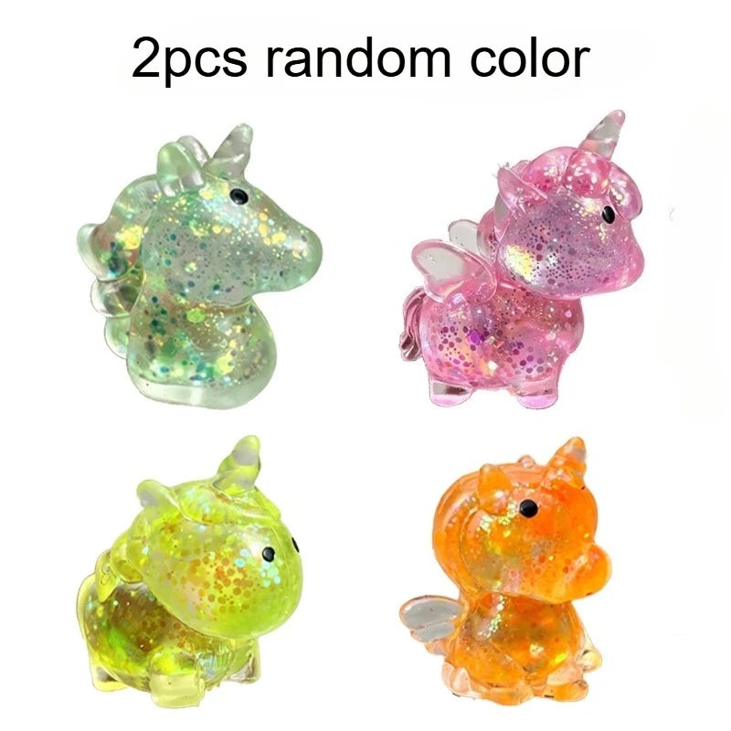 Glitter Unicorn Squishy Stress Ball – Soft Sensory Fidget Toy