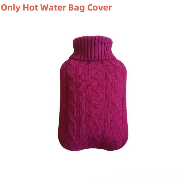 Plush Hot Water Bottle Cover with Soft Fleece Lining