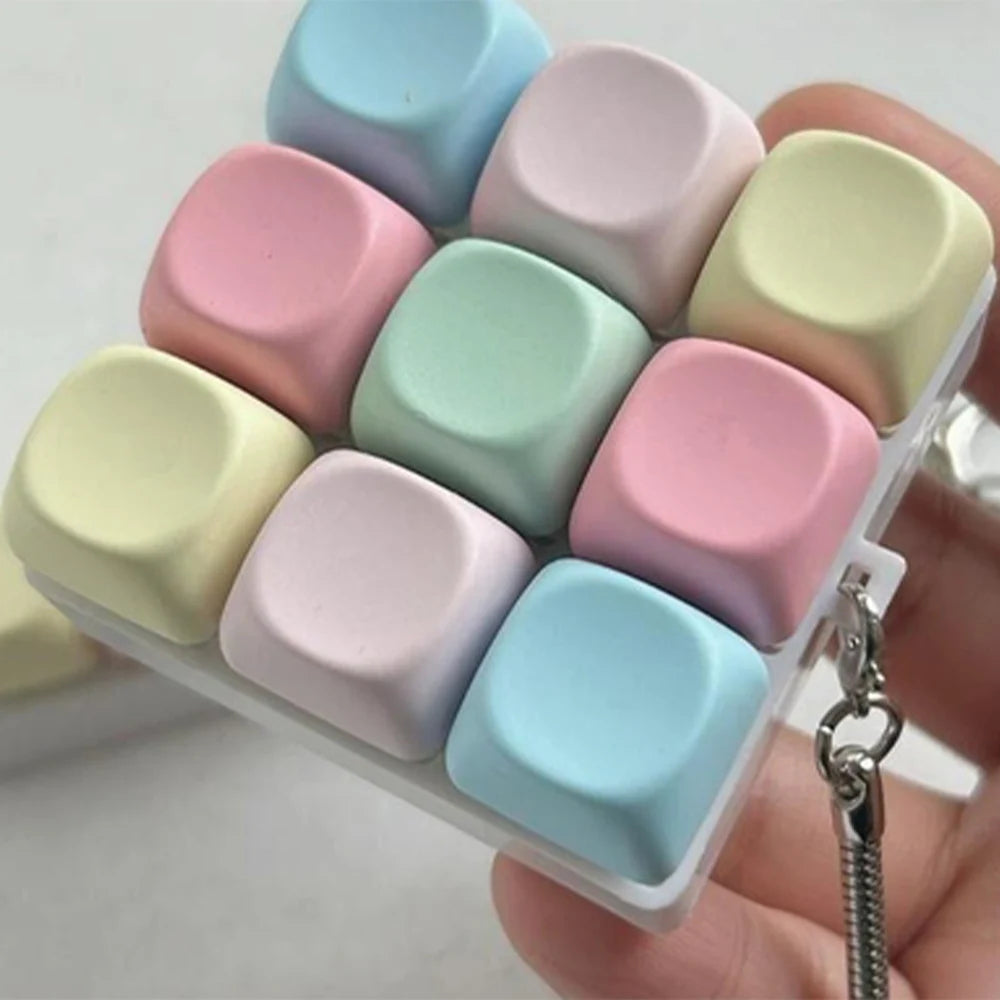 Macaron Keycap Fidget Keychain