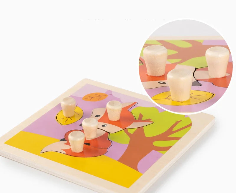 Wooden Alphabet Puzzle Board for Toddlers