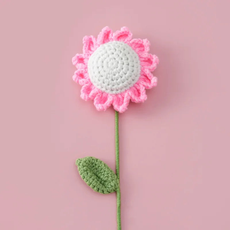 Handcrafted Crochet Tulip Bouquet – Artificial Knitted Flowers for Home Décor & Gifting
