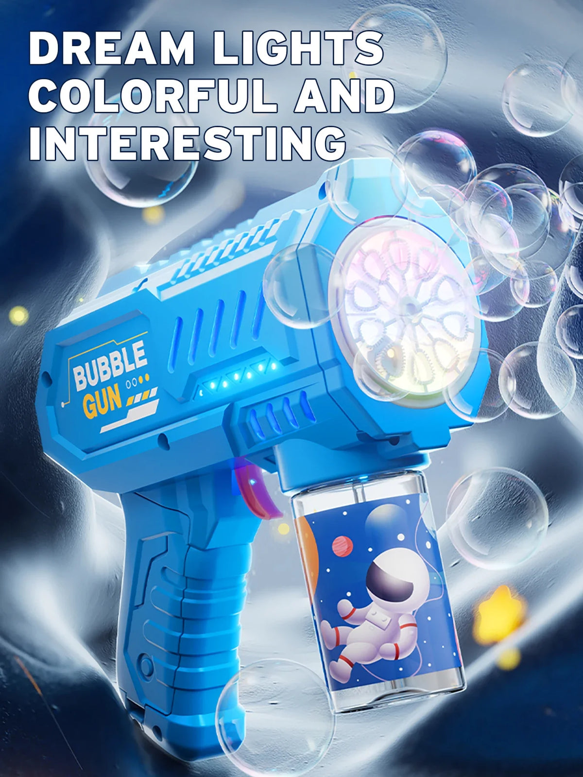 Automatic Bubble Blower Gun with Rocket Launcher