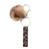 Leopard Print Letter Keychain