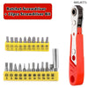 Compact 90-Degree Ratcheting Screwdriver Set with Bit Kit