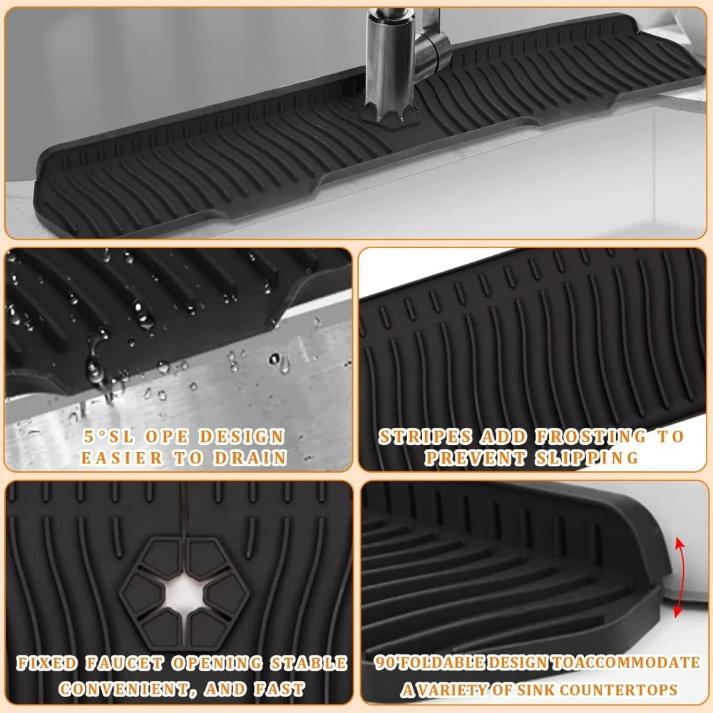 Silicone Kitchen Sink Splash Guard & Drainage Mat