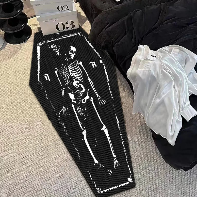 Gothic Skull Print Non-Slip Floor Mat
