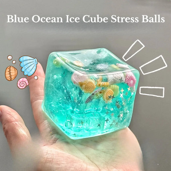 Ocean Shell Ice Cube Squishy Stress Ball