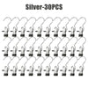 Silver clothespins with hooks sold in a pack of 30 pieces