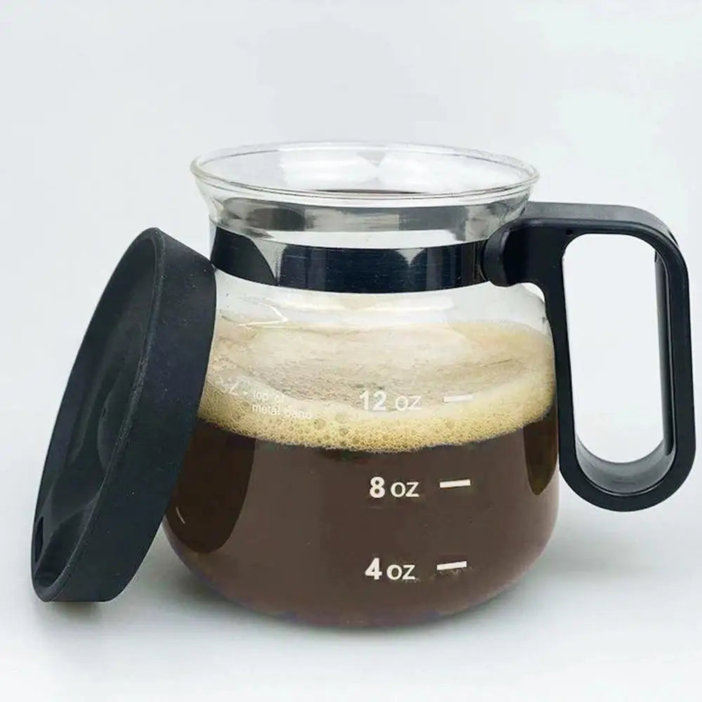 16oz Borosilicate Glass Coffee Mug with Lid