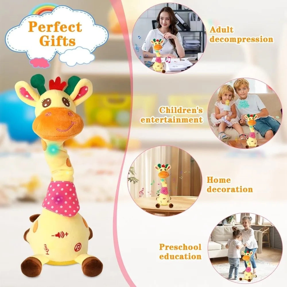 Interactive Dancing and Talking Giraffe Plush Toy with Music