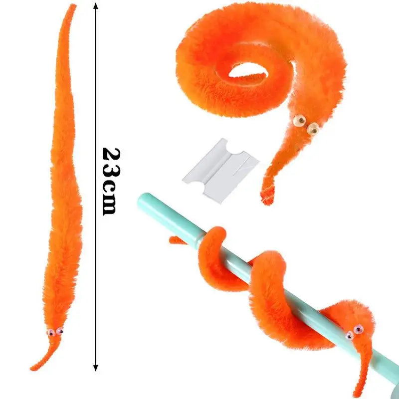 Wiggly Twisty Magic Worm Toy with Invisible String