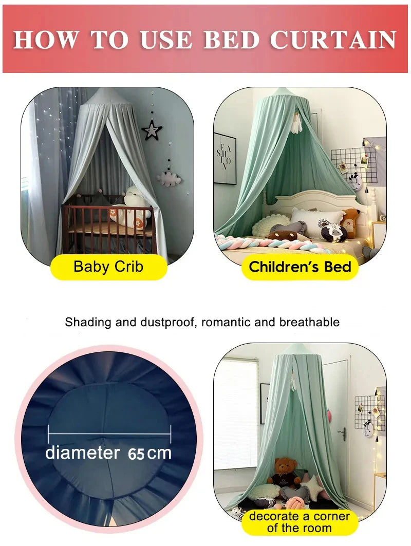 Princess Canopy Bed Net for Kids – Mosquito Protection & Dreamy Room Decor
