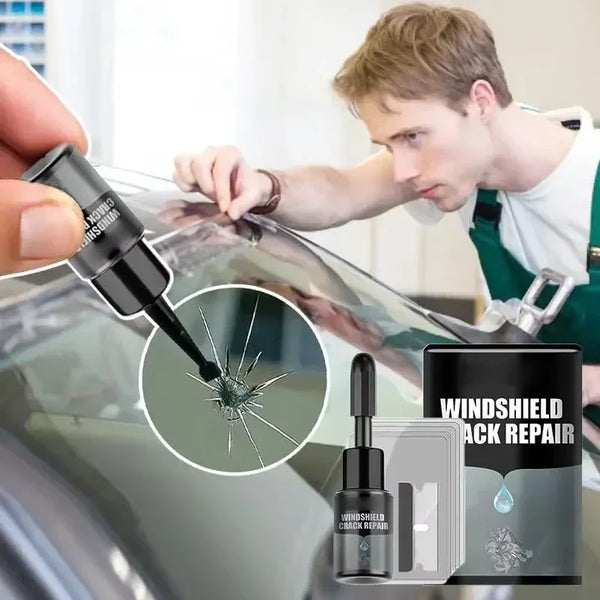 Windshield Repair Kit with Curing Fluid