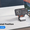 A magnetic wireless charging stand is shown next to a laptop, demonstrating vertical or horizontal positioning for charging d