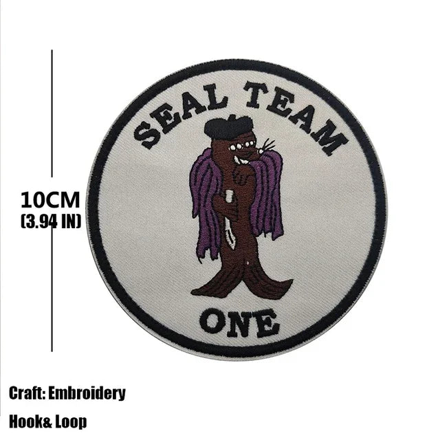 Embroidered Tactical Patch with Hook and Loop Backing
